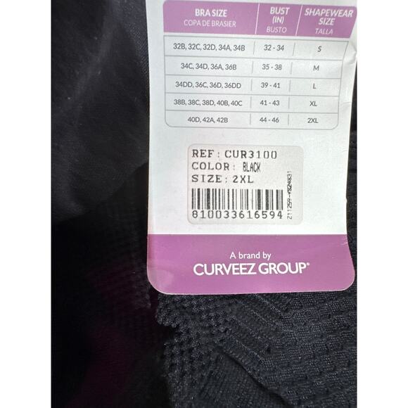 Brand New Curveez Women's 2XL XXL Black Full Support Bra - Picture 7 of 9